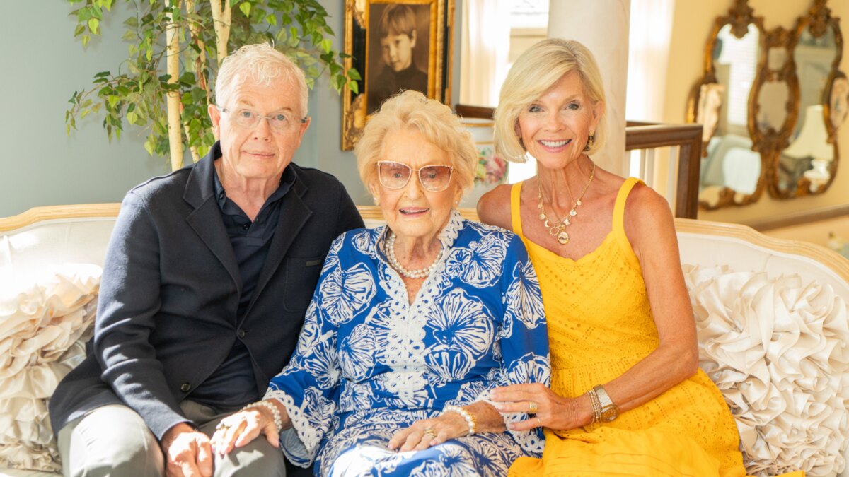 Ulla Brunk with her family at home